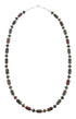 Native American Unakite Sterling Silver Bead Necklace AX128227